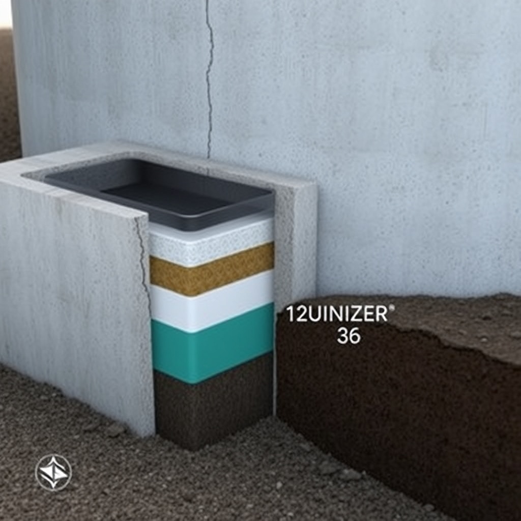 <clean photorealistic photo/illustration showing a cross-section of the Infiltrator Quick4
